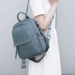 Casual Genuine Leather Multi-pocket Design Simple Travel Convertible Shoulder Backpack