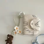 Cute Student Coin Casual Purse Card Simplicity Floral Card Holder Portable Cute Small Storage Bag Wallet - Image 3